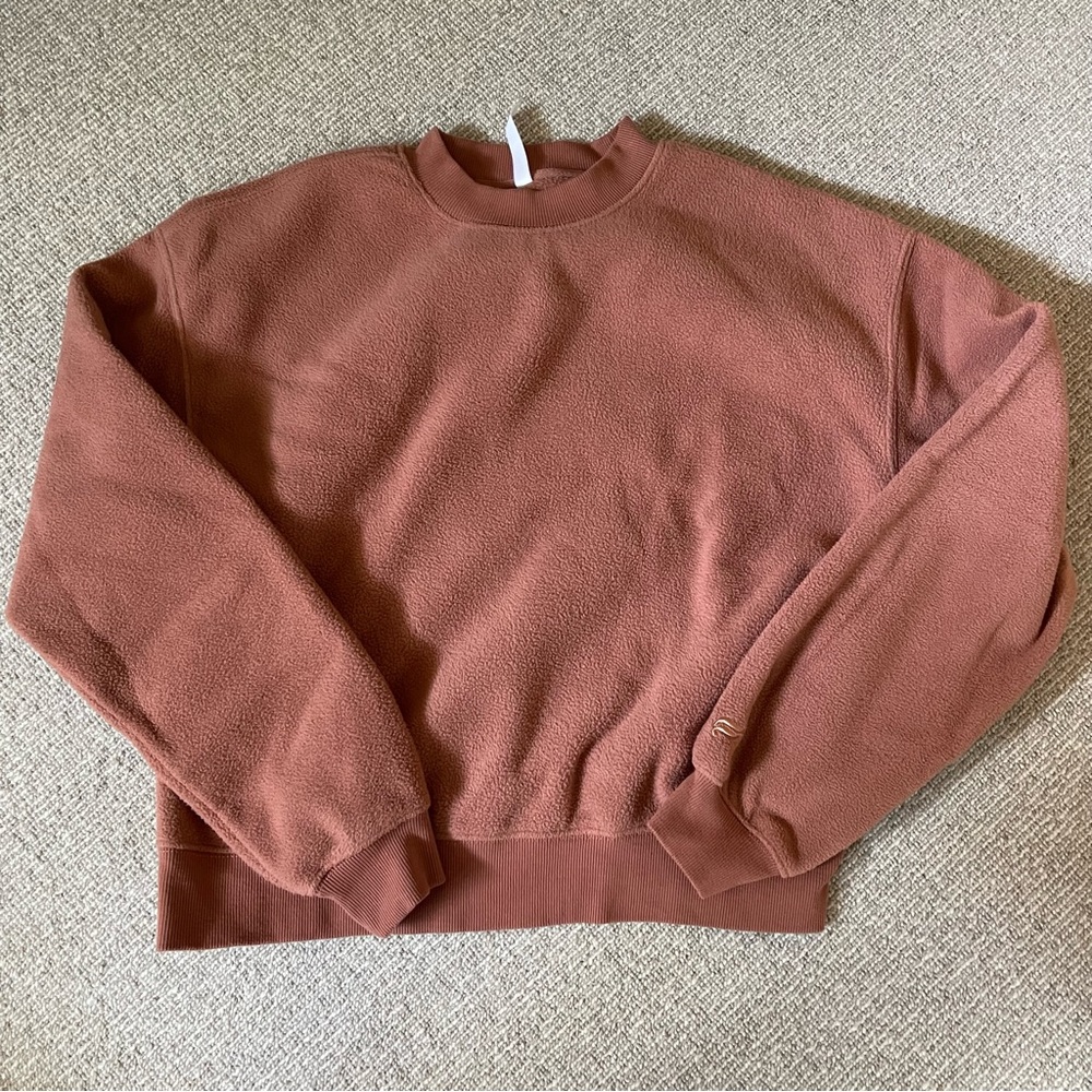 Fabletics Fleece Rust Pullover